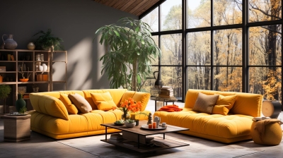 Het stylen van modulaire zitbanken in verschillende interieurstijlen